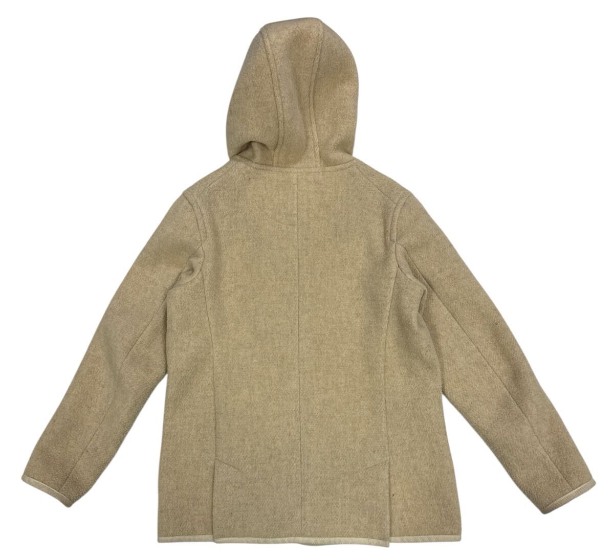 ▲ DANTON ダントン ▲ ロゴワッペン くるみボタン ウール地 ピーコート Pコート ベージュ 34_画像2