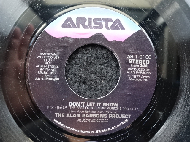 ★US盤 EP★　Alan Parsons Project - Don't Answer Me / Don't Let It Show (スリーブあり)1984