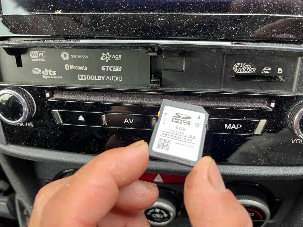スバル純正 ナビゲーション NR-MZ300-BIN-2 2021年地図 DIATONE ダイアトーン 純正SD 外部入力付 フルセグ CD インプレッサ GK2 中古