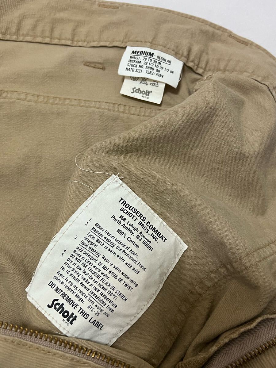 ショット Schott TROUSERS COMBAT コットン カーゴ パンツ M 
