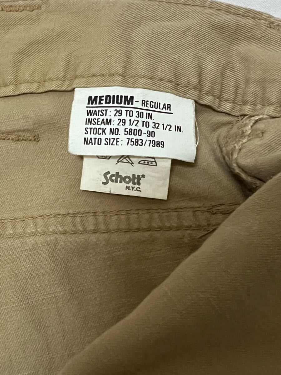 ショット Schott TROUSERS COMBAT コットン カーゴ パンツ M 