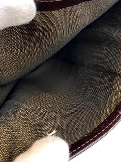 【即決/美品】 FENDI フェンディ 三つ折り財(cái)布 ズッカ 31052 ブラウン 茶 L字ファスナー コンパクトウォレット キャンバス カーフ 