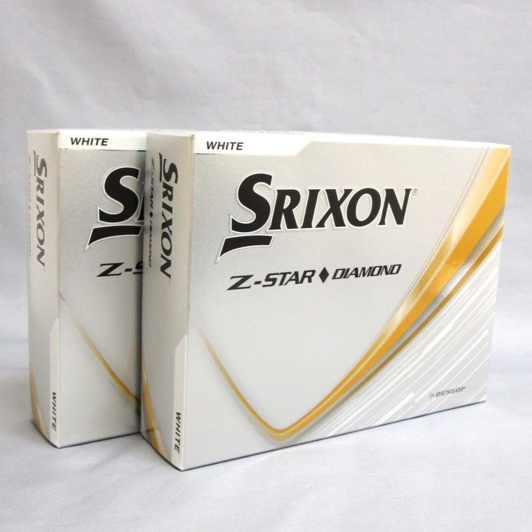 SRIXON Z-Star DIAMOND ホワイト 2箱 24球 日本正規(guī)品 ダンロップ DUNROP スリクソン Z スター ダイヤモンド 3ピース 高スピン