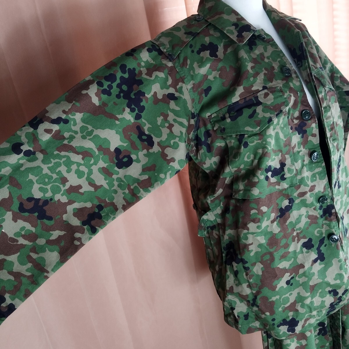 陸上自衛隊 作業服 戦闘服 上下 サイズ5Y ビニロン 自衛隊 迷彩