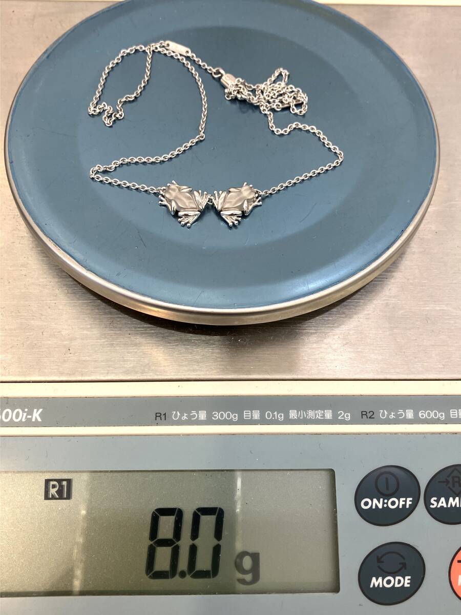 [305] カレラ イ カレラ Carrera y Carrera 750 K18WG ネックレス 約8.0ｇ カエル モチーフ ブランド ジュエリー アクセサリー ケース 箱付