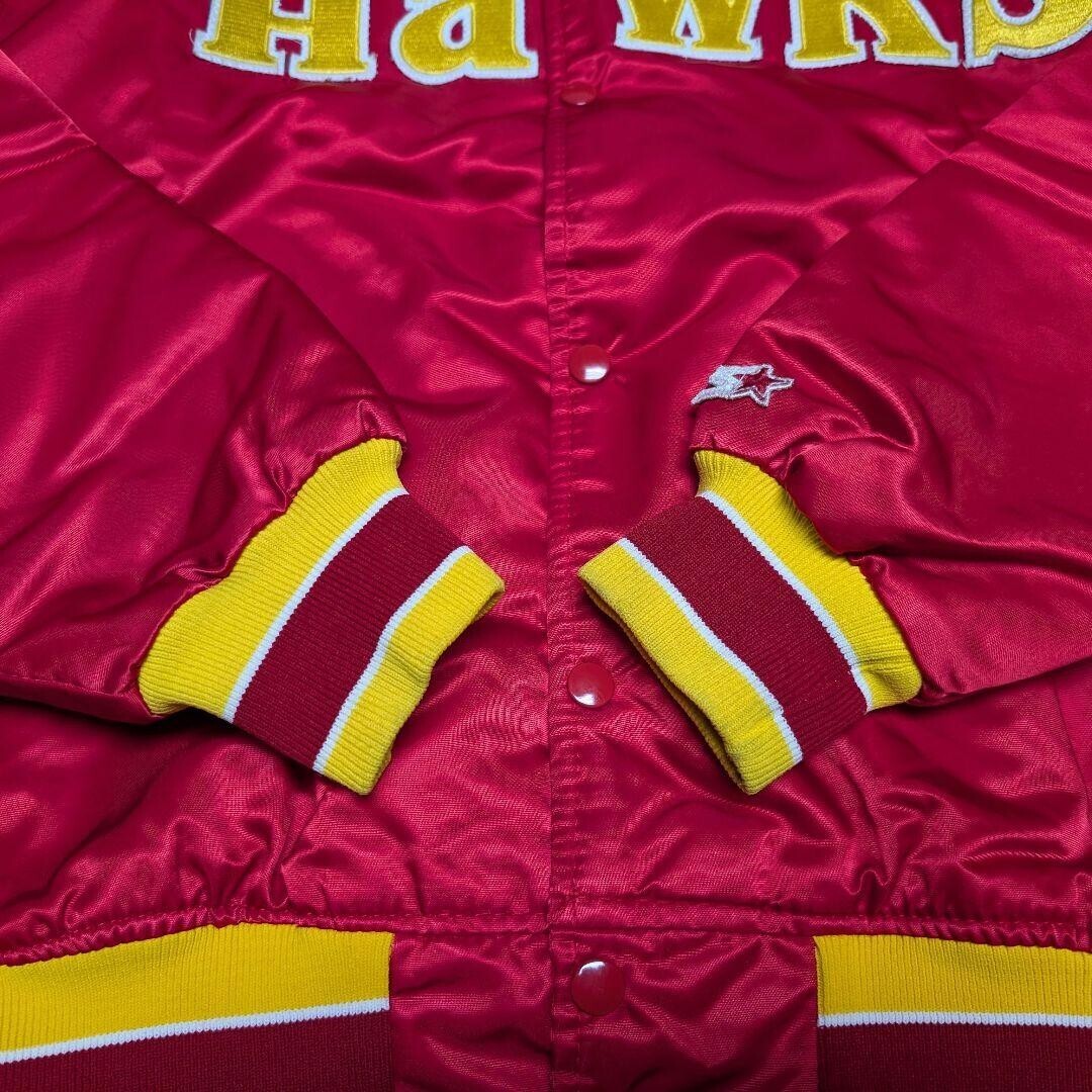 ☆希少☆NBA アトランタ?ホークス starter スタジャン 90s USA制 ナイロンジャケット MLB NBA NFL レイカーズ ブルズ L