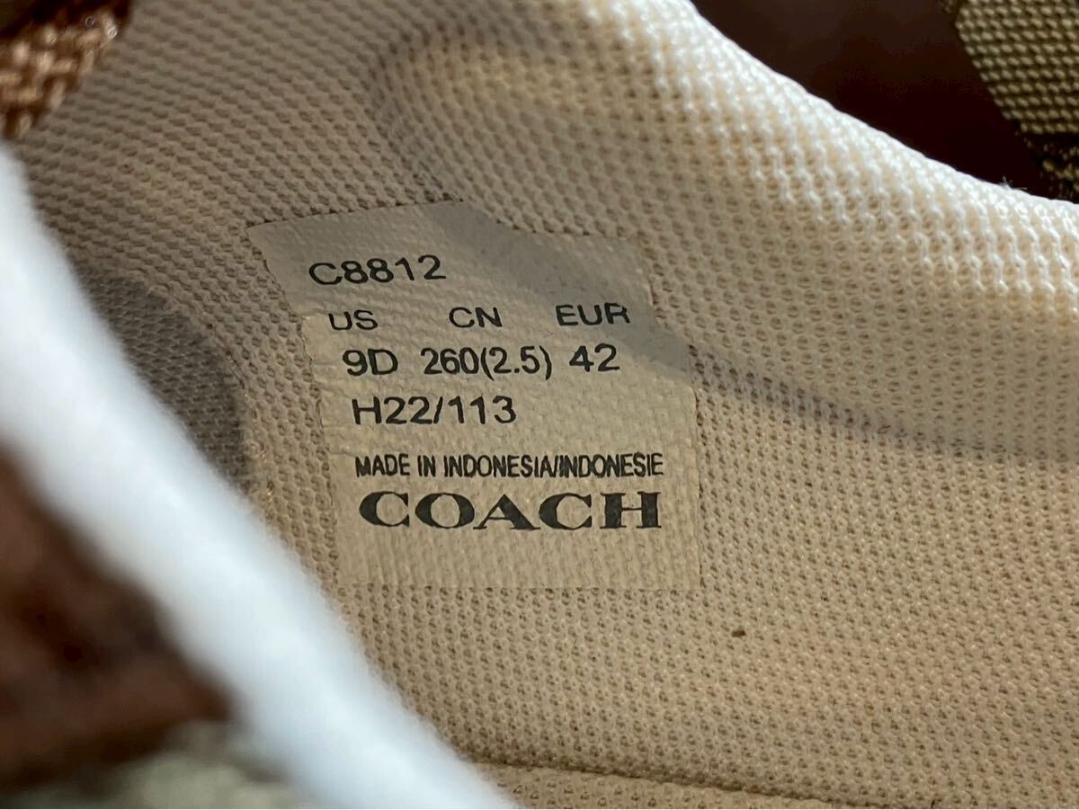 大小2008 COACH コーチ ローカット スニーカー 27㎝