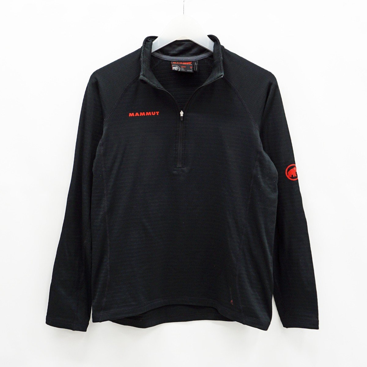 ◇【MAMMUT マムート】ハーフジップシャツ ブラック XS