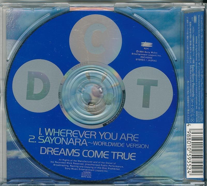 DREAMS COME TRUE / ドリームズ・カム・トゥルー / WHEREVER YOU ARE /中古CD!!50992//_画像2