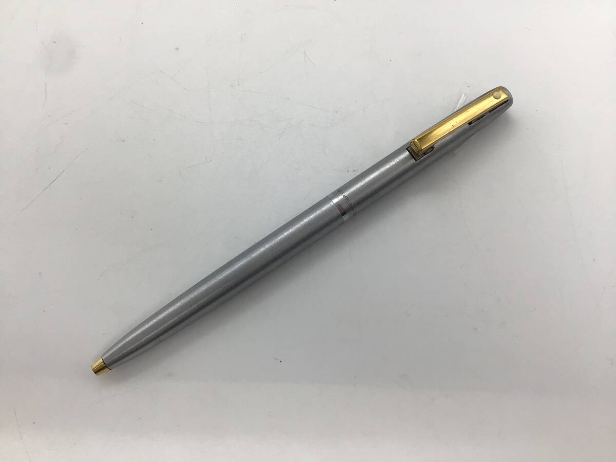 4319■ SHEAFFER シェーファー ボールペン シルバー×ゴールドカラー クリッププッシュ式 インク切れ 文房具 筆記用具