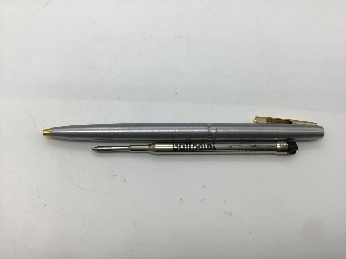 4319■ SHEAFFER シェーファー ボールペン シルバー×ゴールドカラー クリッププッシュ式 インク切れ 文房具 筆記用具