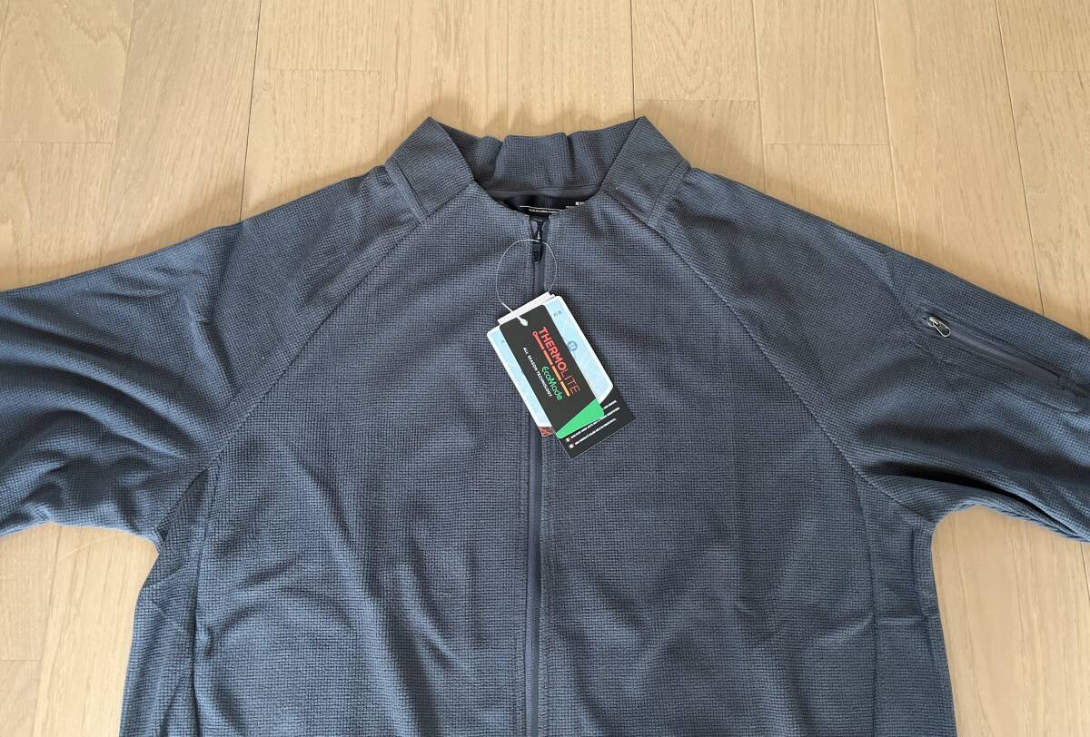 新品5693　フルZIP　ポーラテックPOWER DRYミドルレイヤー　立體裁斷縫制　Mサイズ　グレー