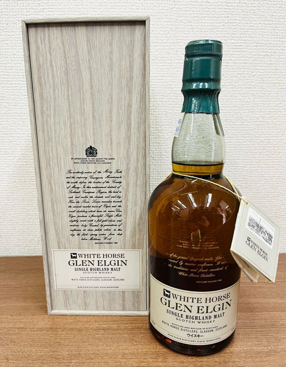 ◎1円◎ ホワイトホース グレン エルギン 木箱入 冊子付 750ml 43% スペイサイド WHITE HORSE GLEN ELGIN★同梱不可coW