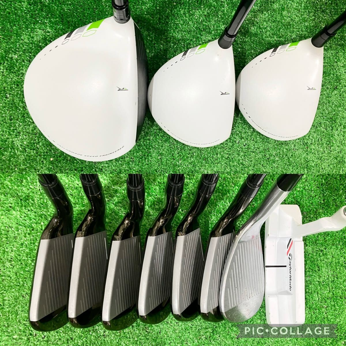 超豪華☆一點限り☆大人気白ヘッド☆テーラーメイド RBZ等 男性用 テーラーメイドセット アディダス制3點式キャディバッグ付
