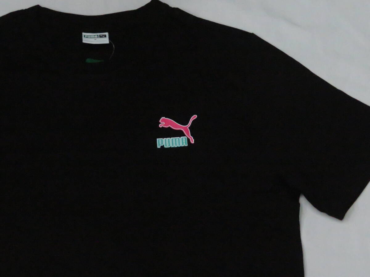 386　プーマ　PUMA Back Large Logo Loose Short Sleeve　黒（M）_画像2