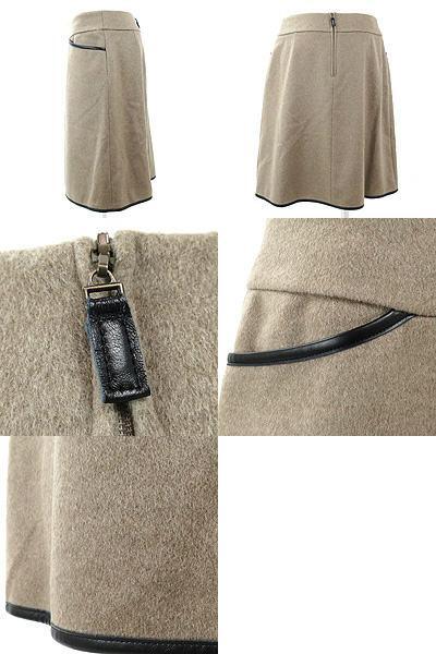 フォクシー FOXEY グレージュ カシミア スカート 42