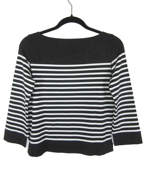 フォクシー FOXEY グレー 白 ボーダー ニット 42
