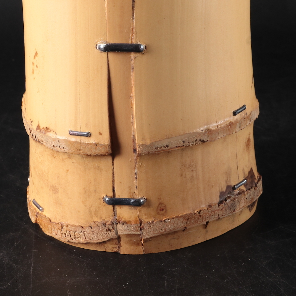 ◆◇黒田宗玄 竹一重切花入 大徳寺 細谷喝堂書付 花押 竹器匠 宗玄 花器 花瓶 フラワーベース 茶道具 華道具◇◆_画像7