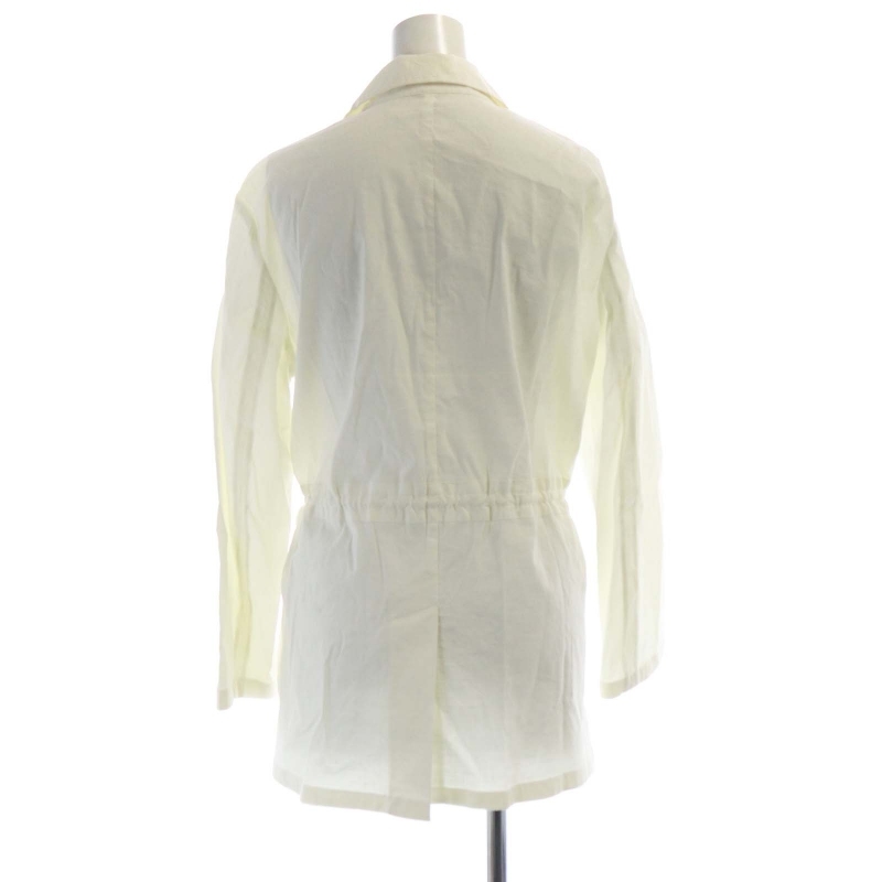 セオリーリュクス ECO CRUNCH WASH DINEY テーラードジャケット ドロスト 麻 リネン混 38 白 ホワイト 03-9104140-000-038 /RO_画像2