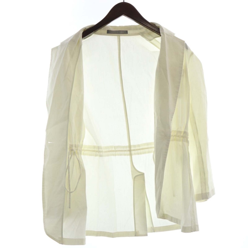 セオリーリュクス ECO CRUNCH WASH DINEY テーラードジャケット ドロスト 麻 リネン混 38 白 ホワイト 03-9104140-000-038 /RO_画像6