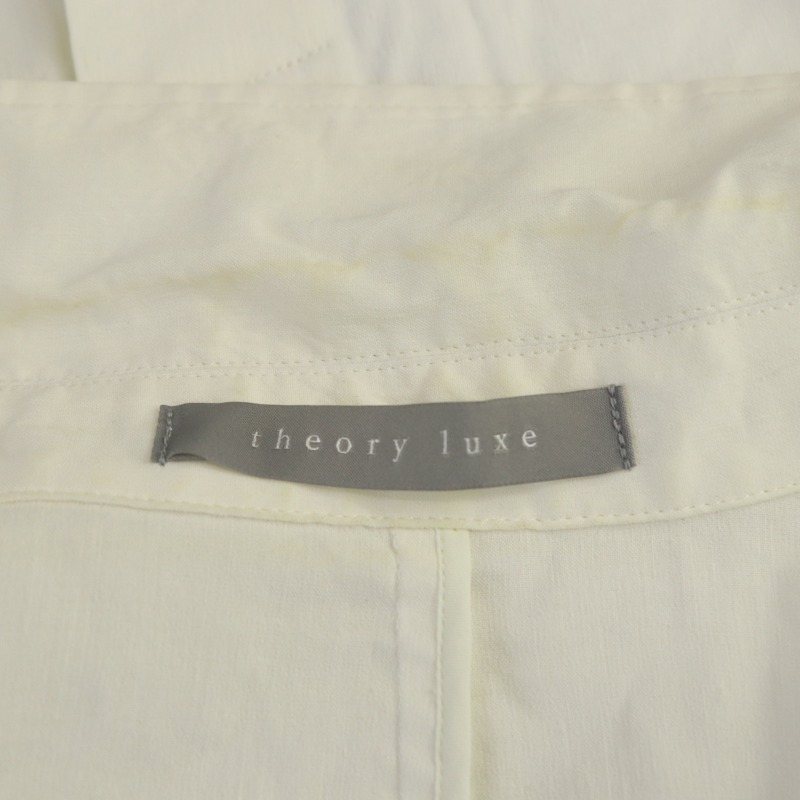 セオリーリュクス ECO CRUNCH WASH DINEY テーラードジャケット ドロスト 麻 リネン混 38 白 ホワイト 03-9104140-000-038 /RO_画像8