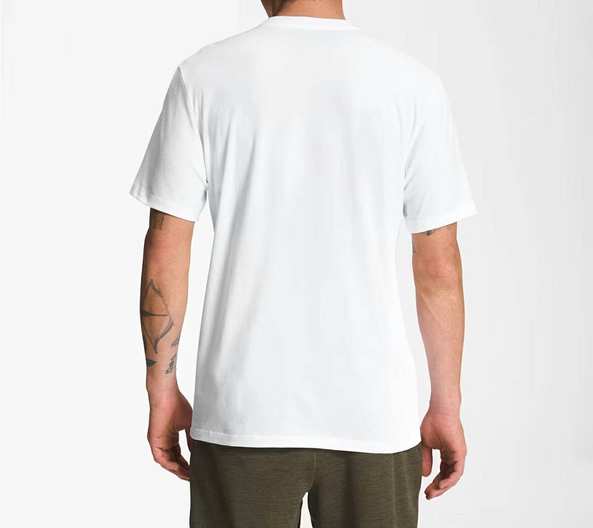 送料￥385 新品 正規(guī)品 USA限定 The North Face ノースフェイス 【US-L】 ハーフドームロゴプリント 半袖Tシャツ WHITE 白色