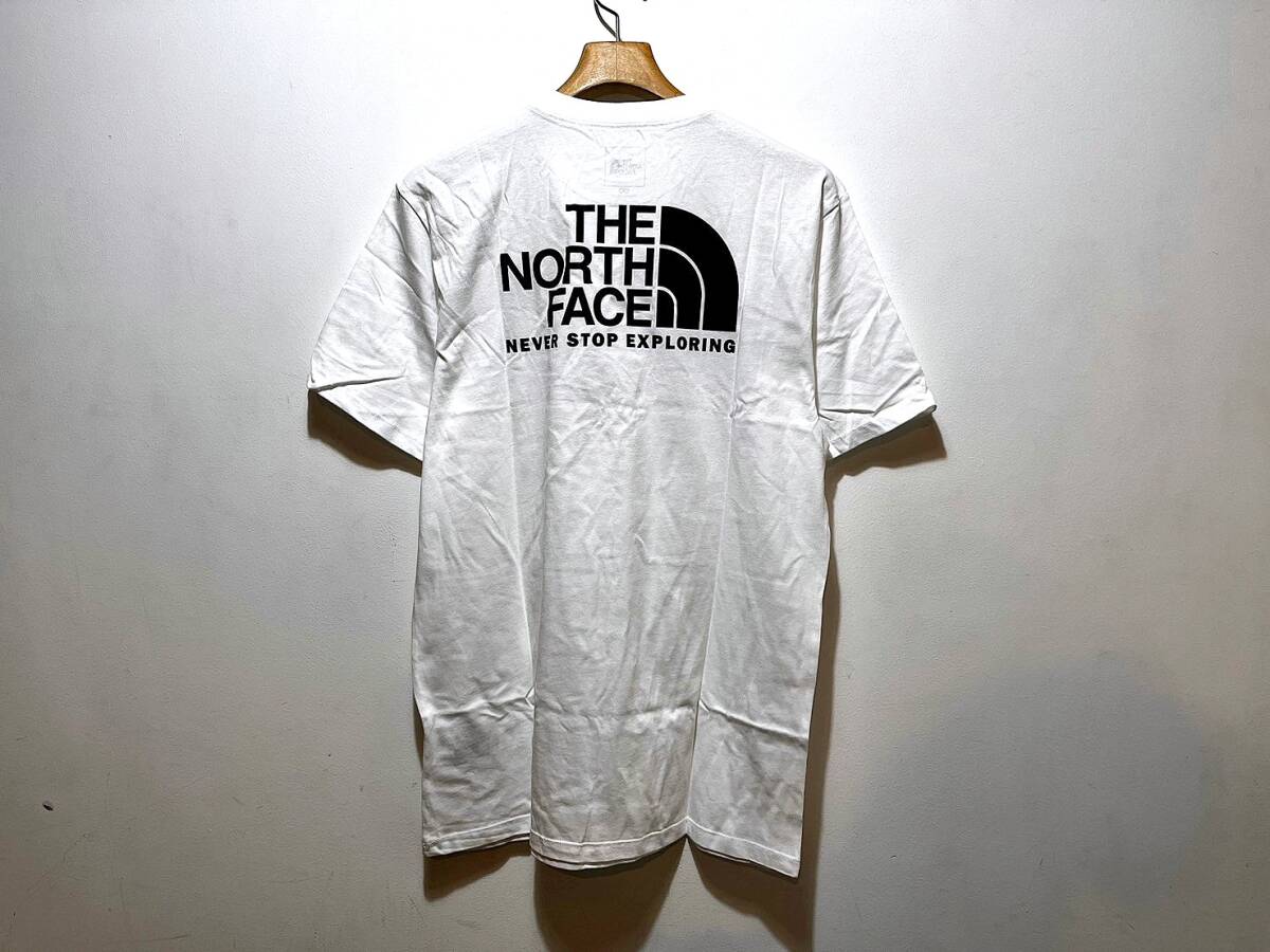 送料\385 新品 正規(guī)品 USA限定 The North Face ノースフェイス US-L バックプリント ハーフドーム ロゴ 半袖Tシャツ 白色