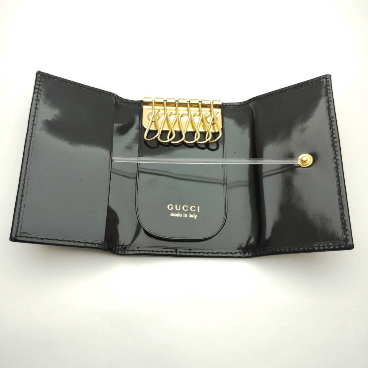 グッチ　６連　GUCCI　キーケース　カード付き　メモB2-74