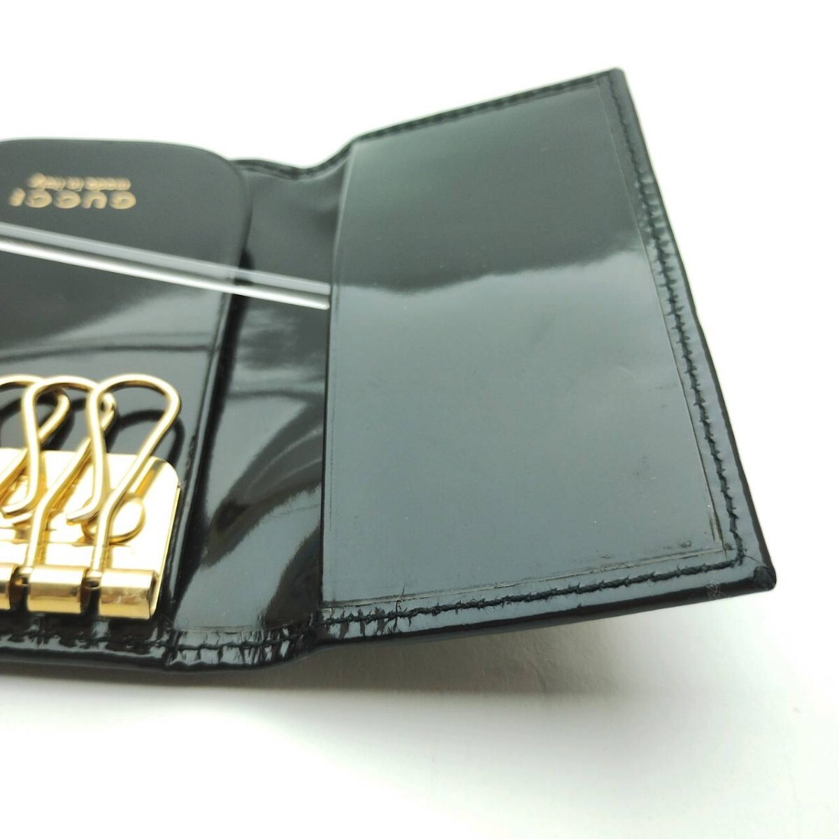 グッチ　６連　GUCCI　キーケース　カード付き　メモB2-74