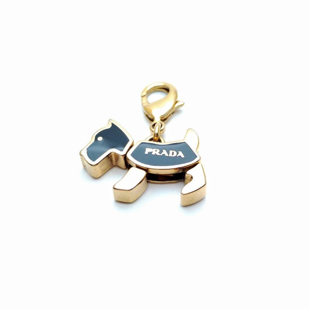 PRADA　プラダ　チャーム　キーホルダー　キーフック　キーリング　犬　イヌ　ドッグ　箱付き　メモ▲A7-52