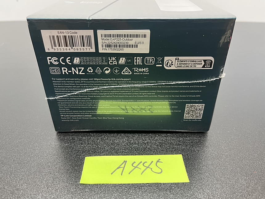 A-445【未使用・外箱キズあり】TP-Link omada AC1200 EAP225-Outdoor ワイヤレス MU-MIMO ギガビット Indoor/Outdoor アクセスポイント_画像3