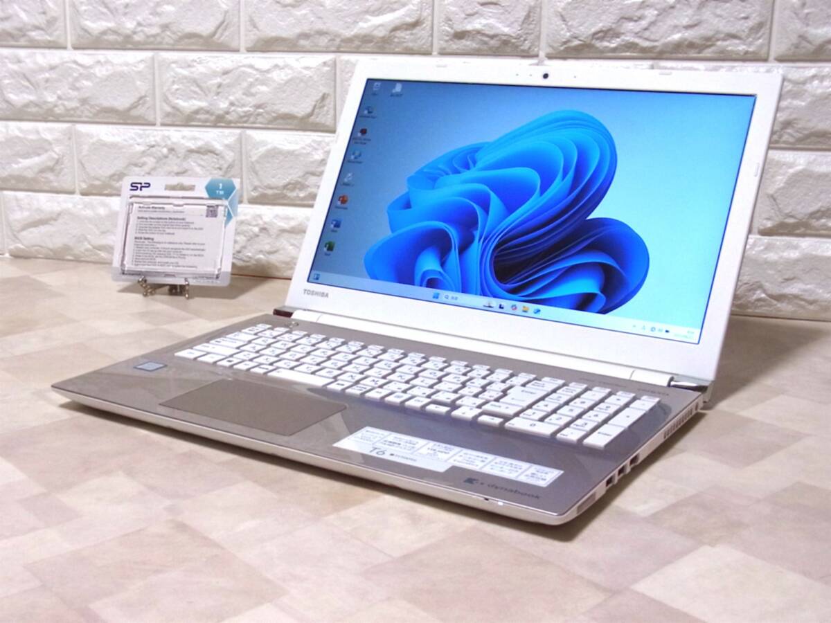  no. 8 поколение Core i7-8550U новый товар SSD-1TB/ память 16GB [dynabook P1-T6KP-EG] полный HD/Win11/office2019 очень красивый товар 