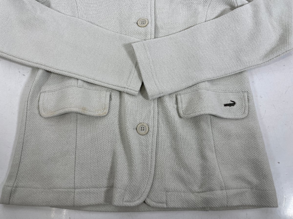 CROCODILE クロコダイル ジャケット サイズ M オフホワイト トップス ジャケット レディース ユーズド_画像4