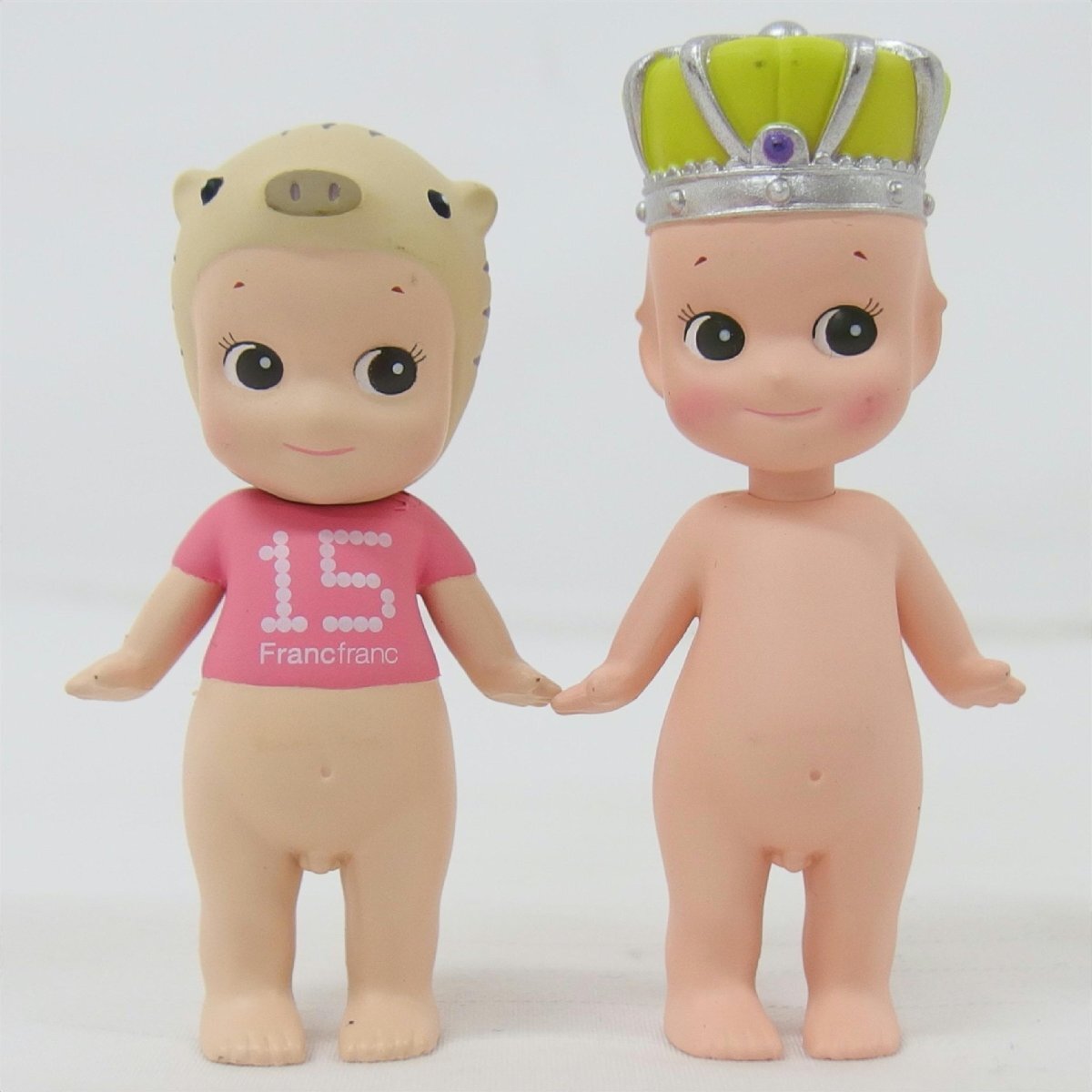 【良品】Francfranc 【非売品】キューピー ソニーエンジェル/干支 猪&クラウンシリーズ2005/2個セット/18 キューピー