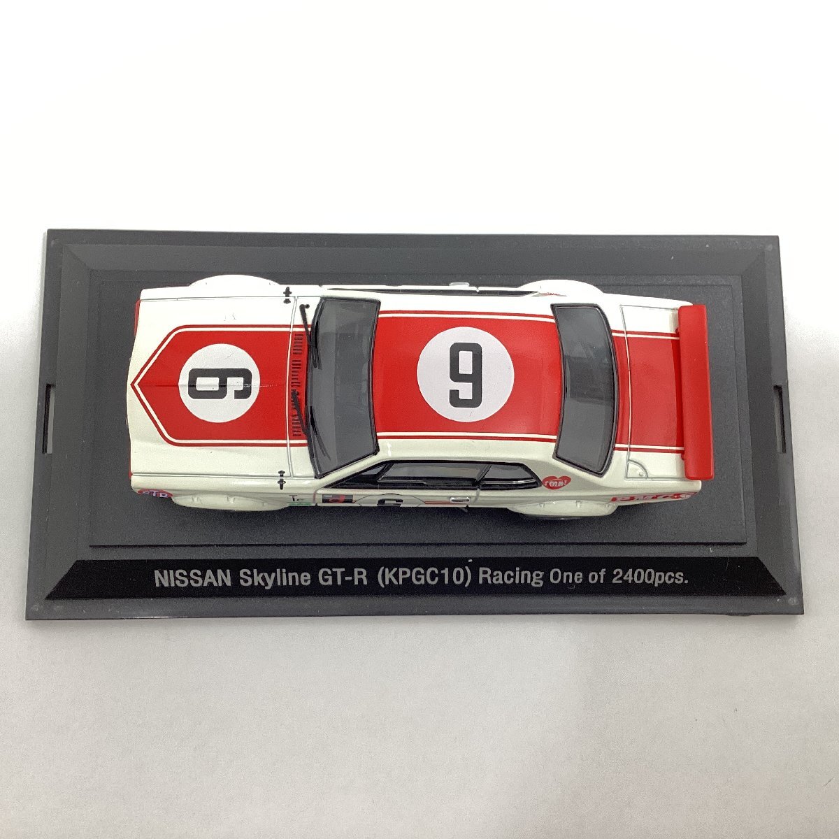 エブロ　1/43 NISSAN SKYLINE GT-R KPGC10 RACING ONE #6 ホワイト レッド　ニッサン スカイライン　レーシングカーコレクション