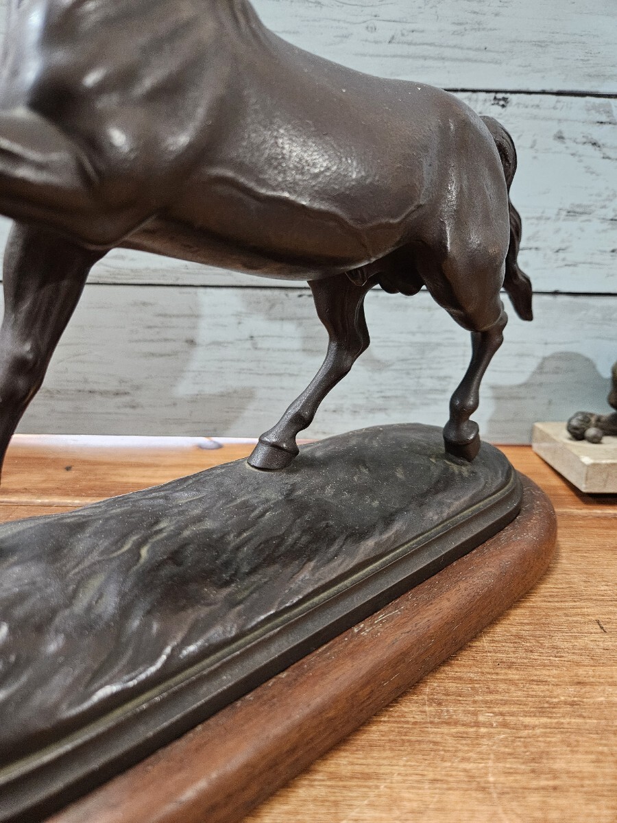 後藤貞行 在銘 馬の銅像 ブロンズ像 置物 錦馬 オブジェ 彫刻 美術品 後藤貞行 在銘 馬の銅像 ブロンズ像 置物 錦馬 オブジェ 彫刻 美術品