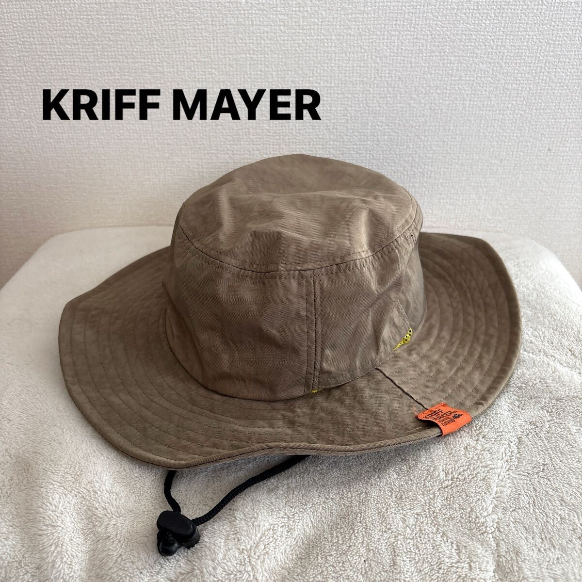 KRIFF MAYER クリフメイヤー ハット 帽子 ブラウン 顎紐 調整 メッシュ ユニセックス THR-524_画像1