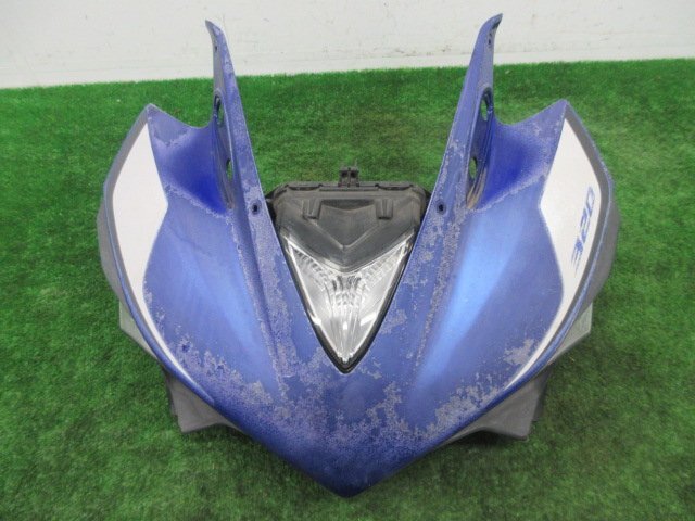 A7G06 YZF-R3 アッパーカウル ヘッドライト付 RH07J O_画像2