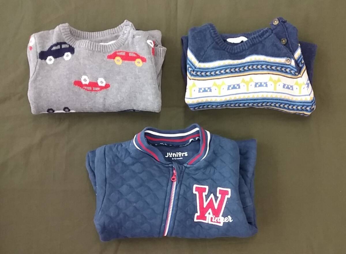 【佐川】メーカー復(fù)數(shù)　子供服（男の子用）70cm ロンパース　3點(diǎn)まとめ売り　01