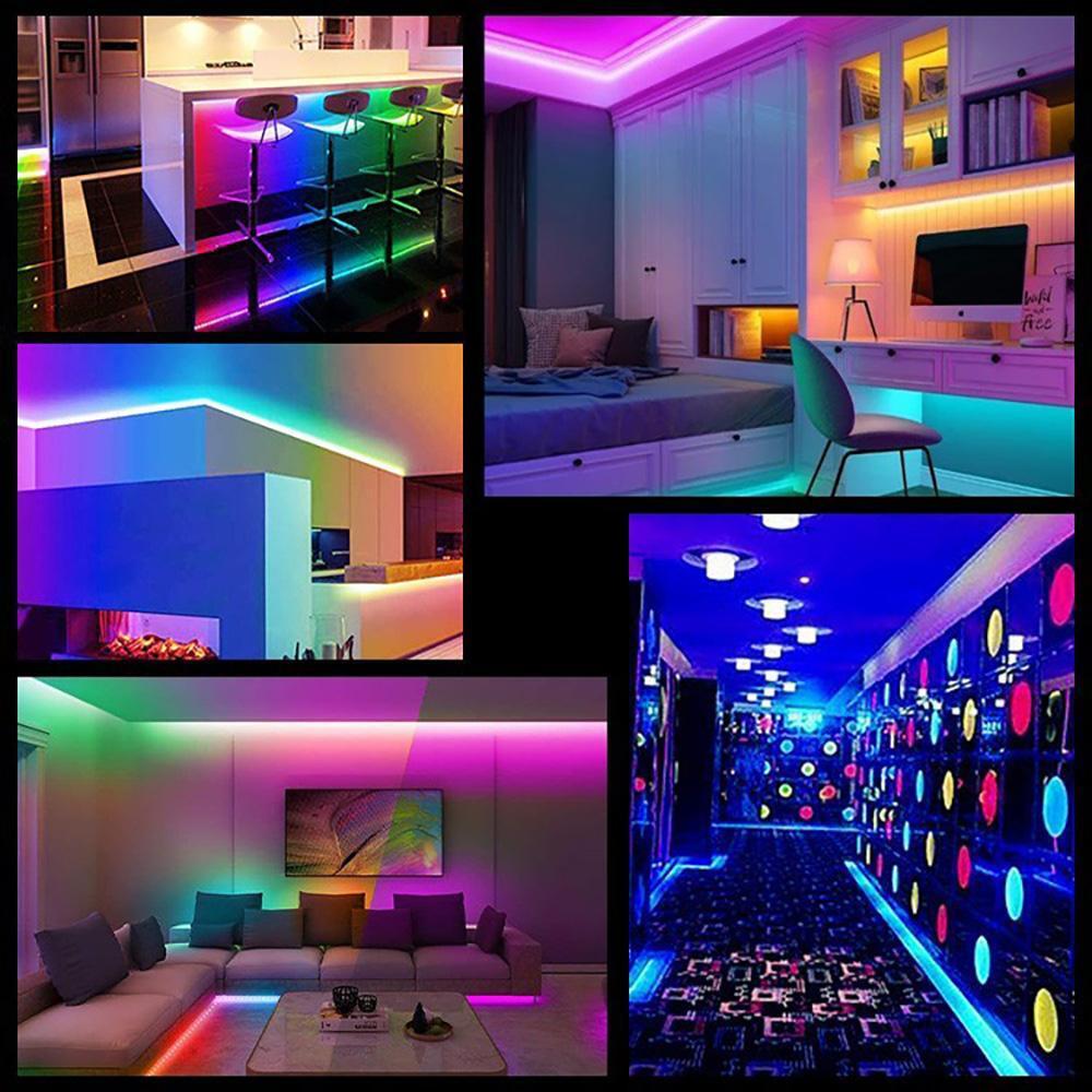 LEDテープライト 5ｍ 店內裝飾 間接照明 照明 ライト リモコン操作 USB接続 3535RGB 16色