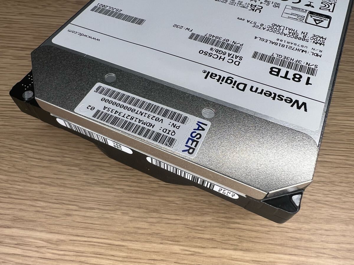 大容量HDD WD 18TB HC550 NAS 3.5インチ SATA 7200RPM ハードディスク NAS 