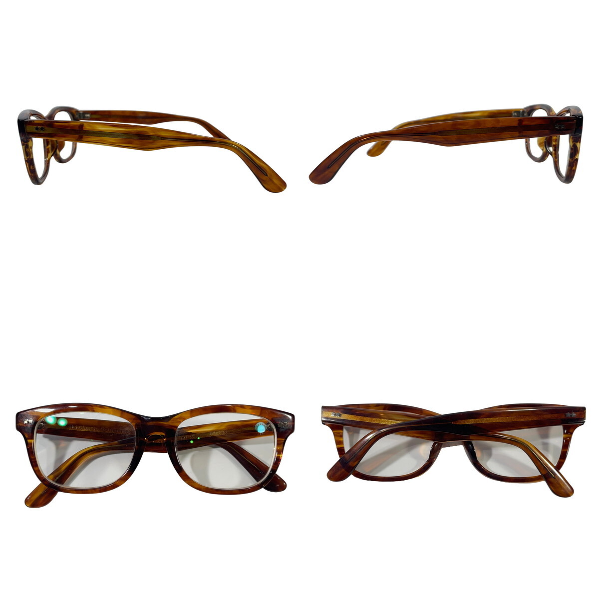 obj classic 80 series 80-02 havana オブジェ ハンドメイド アイウェア メガネ 眼鏡 ブラウン 茶 52□_画像5