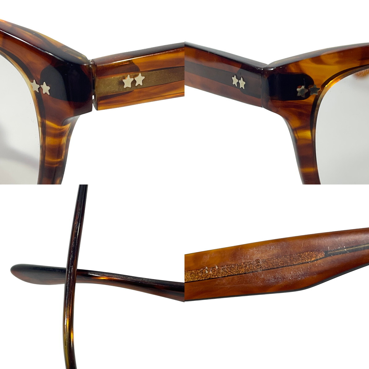 obj classic 80 series 80-02 havana オブジェ ハンドメイド アイウェア メガネ 眼鏡 ブラウン 茶 52□_画像7