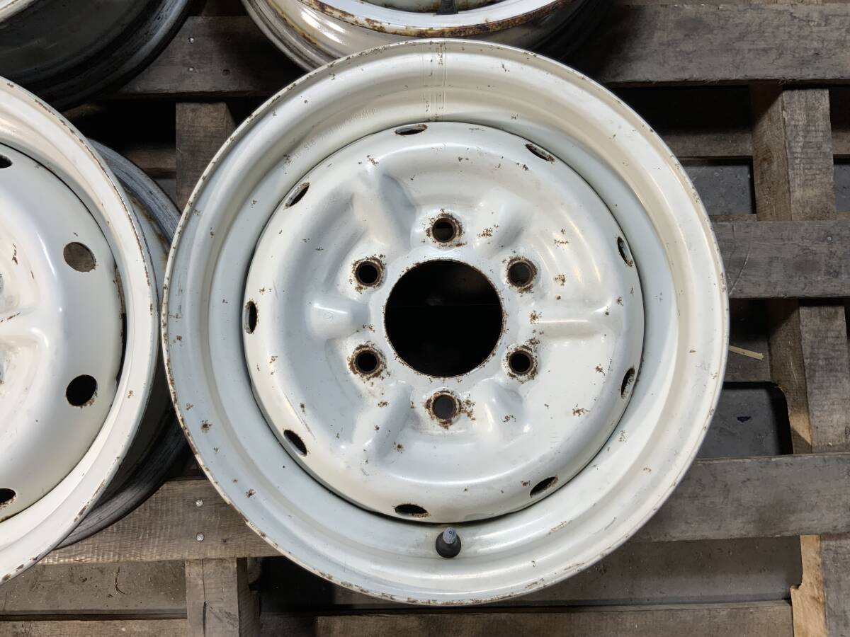 スチールホイール 15インチ 5.5K +42 6H PCD139.7 ハブ徑93mm 中古　4本