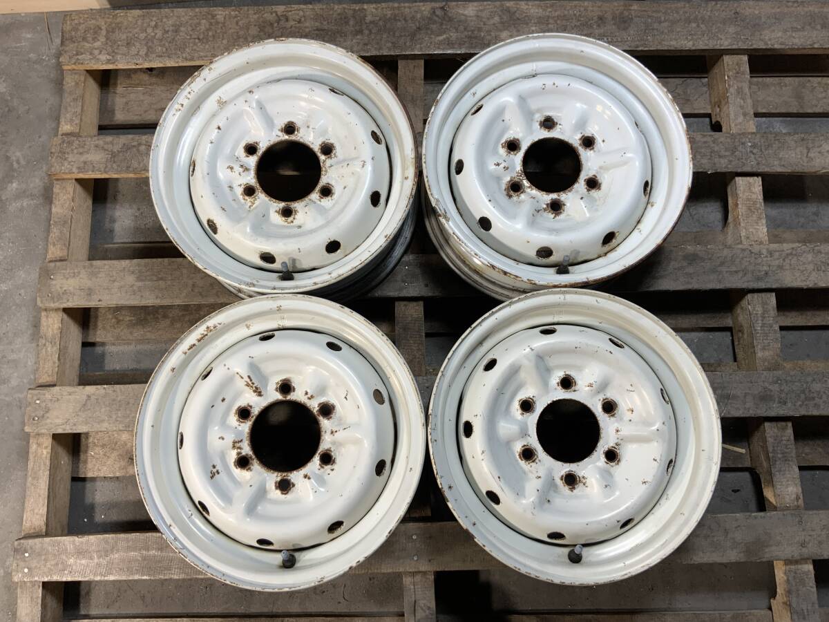 スチールホイール 15インチ 5.5K +42 6H PCD139.7 ハブ徑93mm 中古　4本