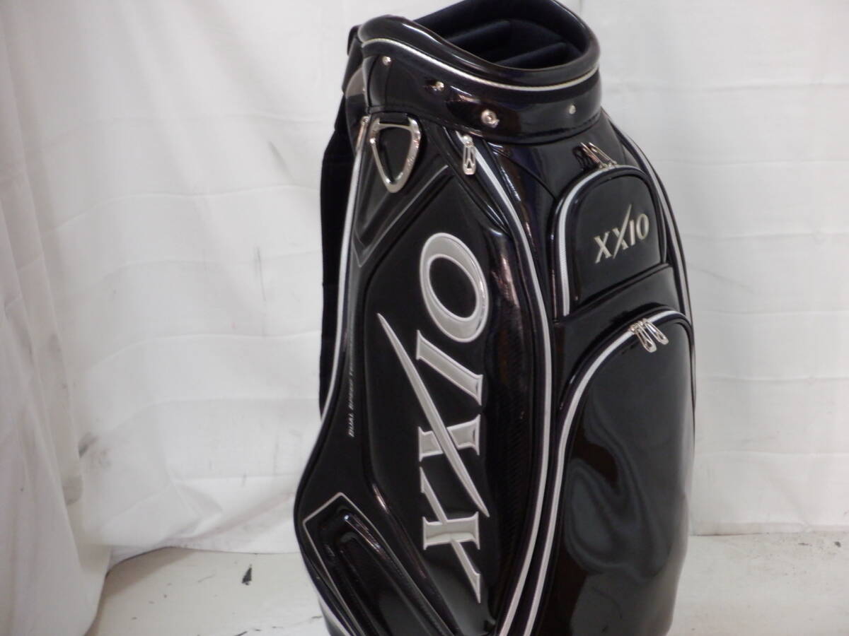 DUNLOP XXIO ゼクシオ 9.5型 エナメル アスリート スタッフ★中古/美品★(BKxSILVER)ゴルフ キャディバック