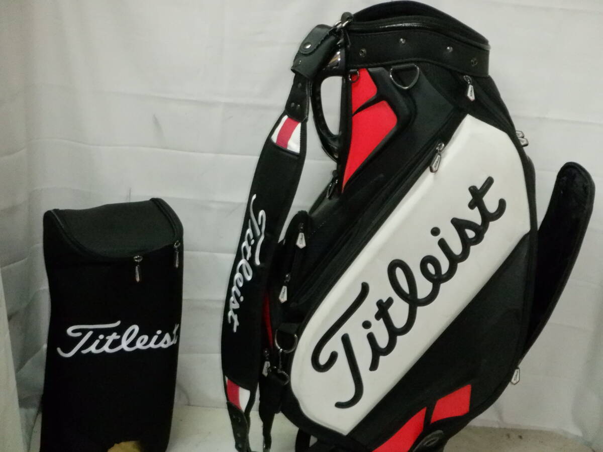 Titleist タイトリスト 9.5型 3點式 アスリート ツアープロモデル★中古★(BKxWHxRED)ゴルフ キャディバック