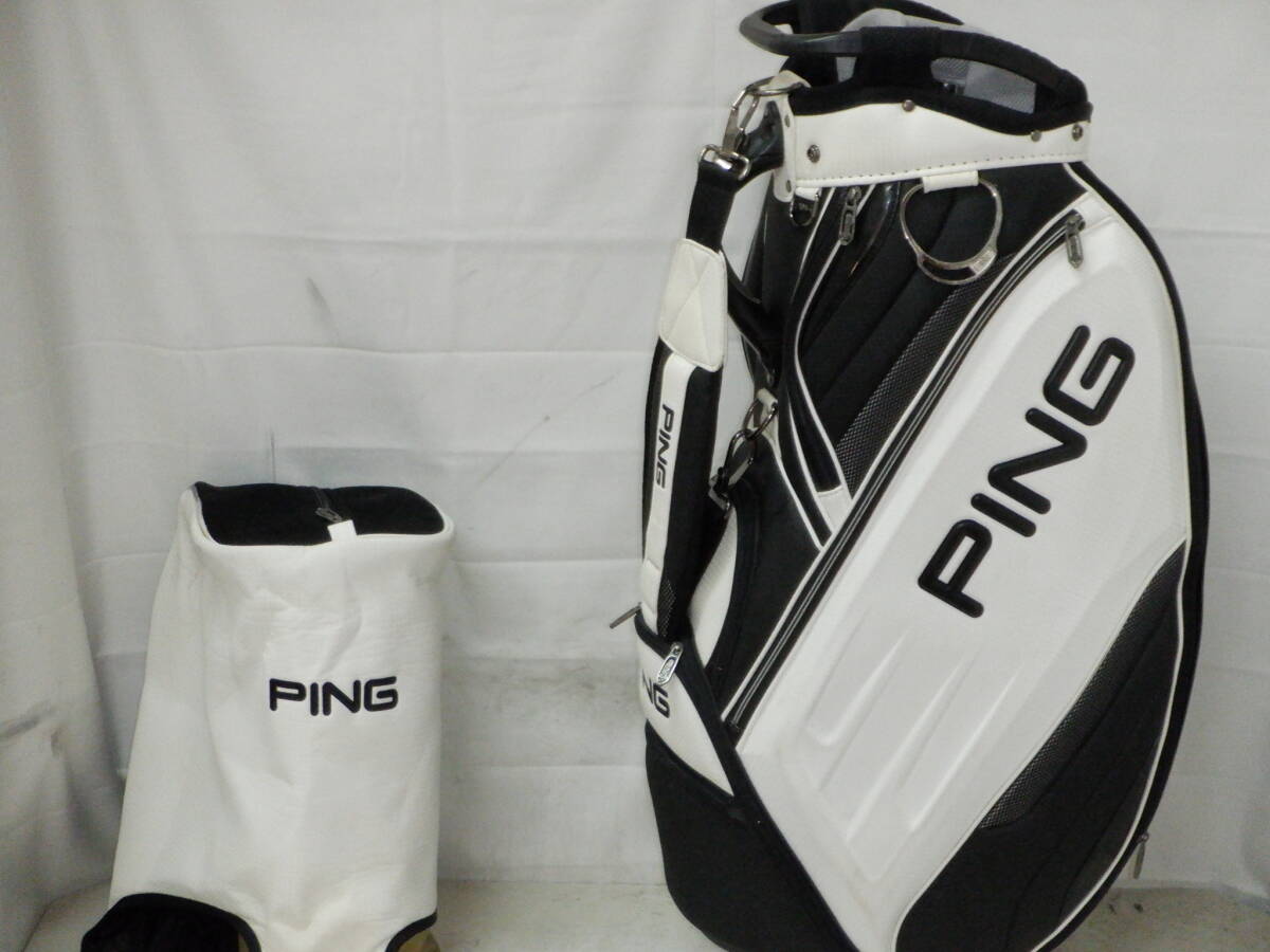 PING★ピン★Staff★9.5型★美品★スタッフ(WH×BK) PING ピン 9.5型 アスリート スタッフ☆中古☆(WHxBK)ゴルフ