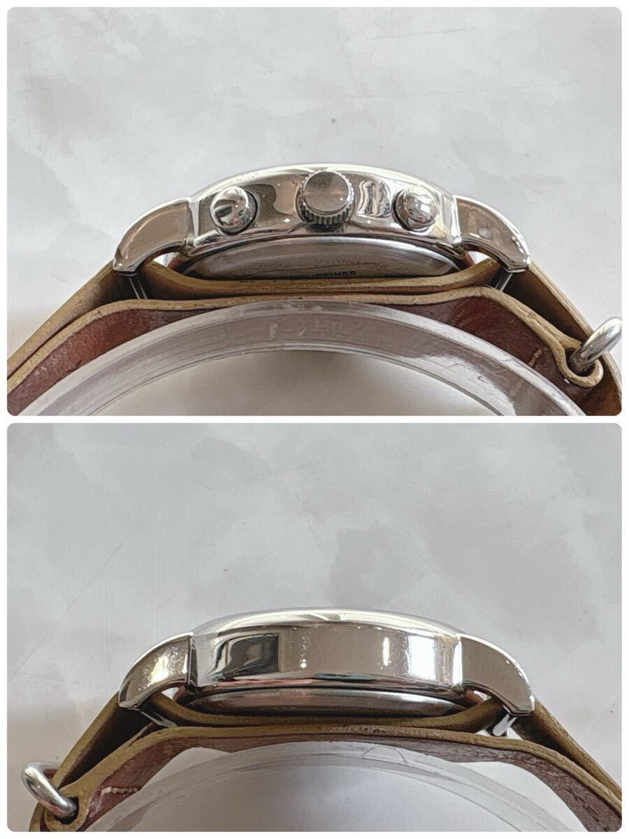 TIMEX タイメックス クロノグラフ レザーベルト アナログ クォーツ 腕時計 稼働品