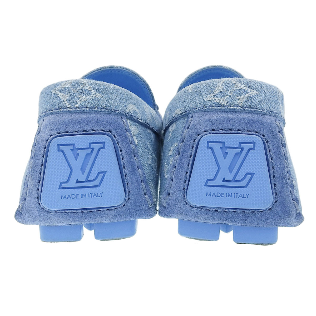 ルイヴィトン LV ドライバー ライン ローファー モノグラム メンズ ブルー LOUIS VUITTON 中古 【アパレル?小物】